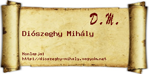 Diószeghy Mihály névjegykártya