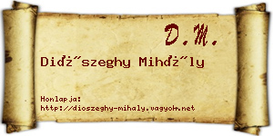 Diószeghy Mihály névjegykártya